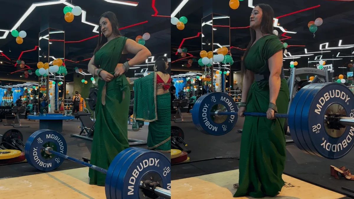 Saree-Clad Wonder Woman Stuns Internet by Deadlifting 140 Kg