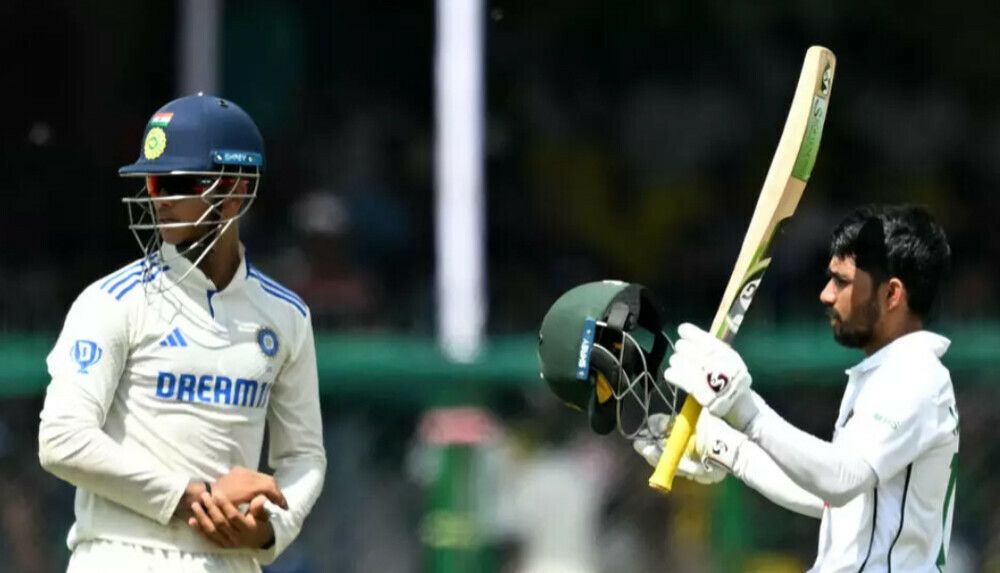 Mominul’s Century Shines Amidst India’s Stunning Catches in Rain-Delayed Test