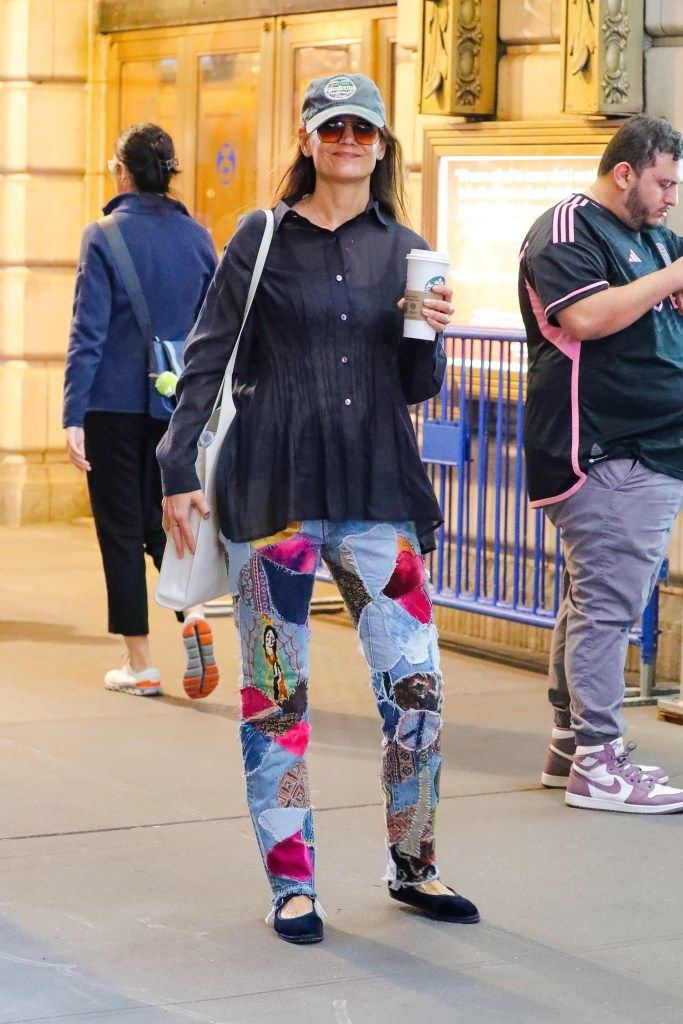 Katie Holmes’ Pricey Patchwork Jeans Spark Fashion Debate