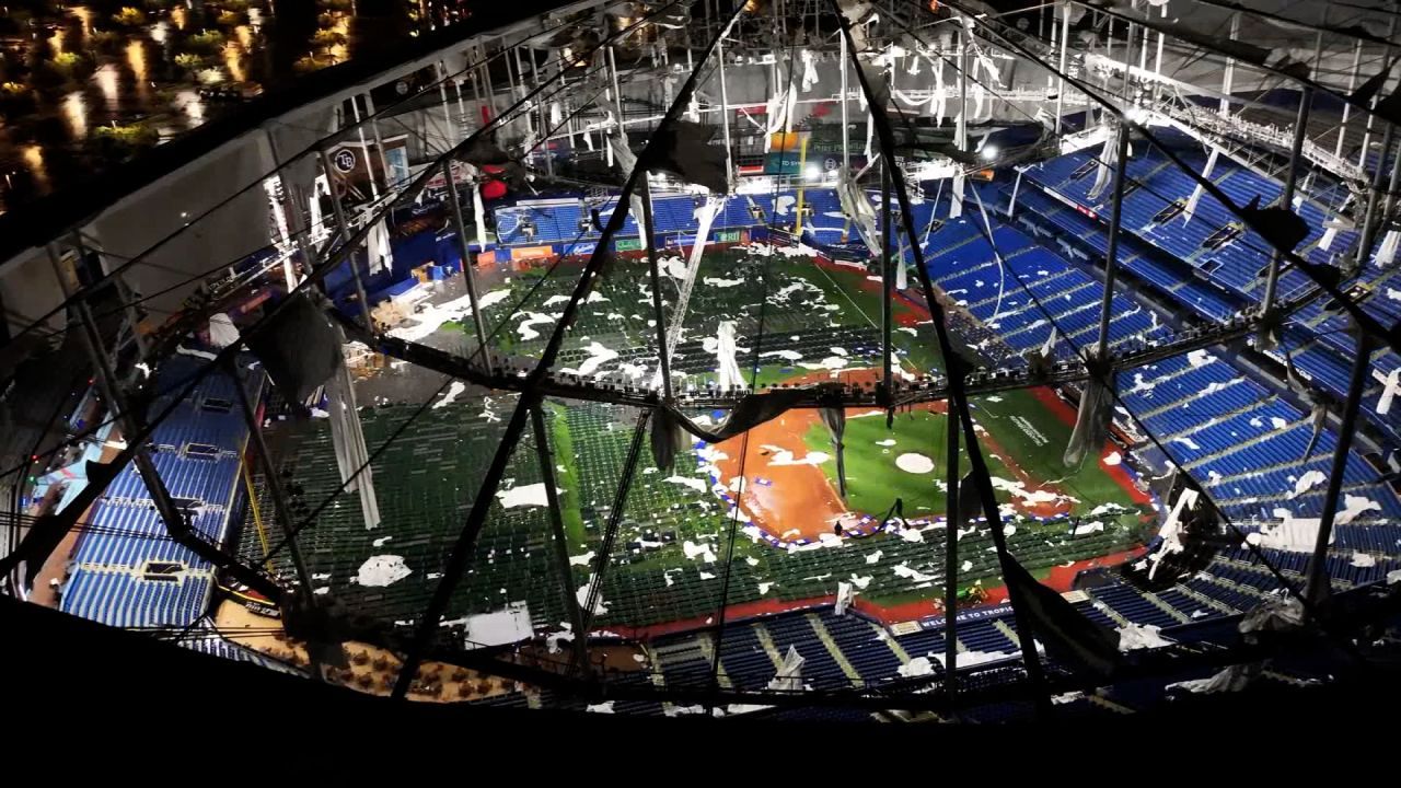 Hurricane Milton Leaves Tropicana Field in Ruins