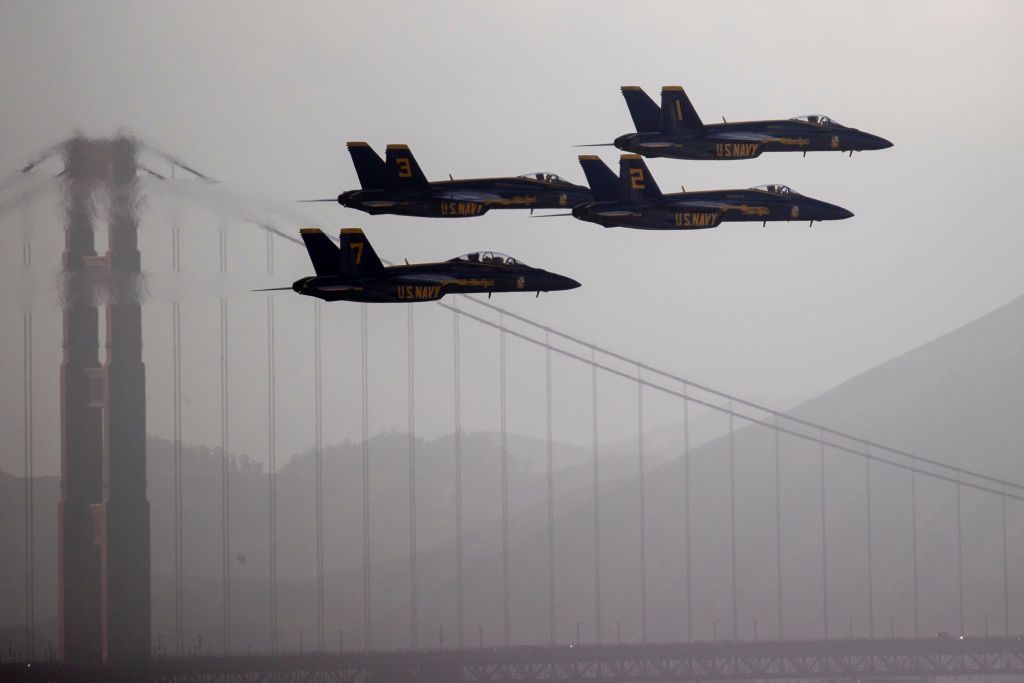 Blue Angels Soar High Yet Weather Grounds SF Fleet Week